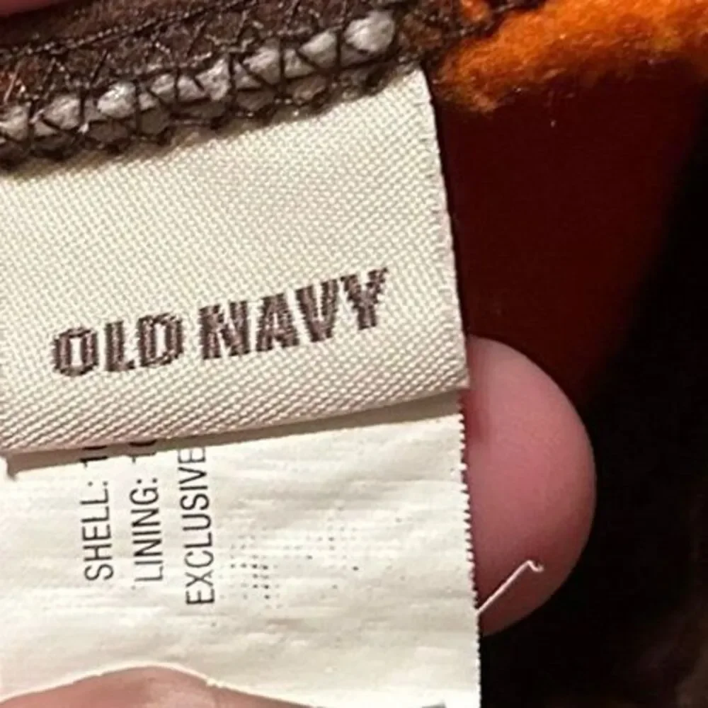 Old Navy Toddler Orange and Brown Fleece Hat Size Small